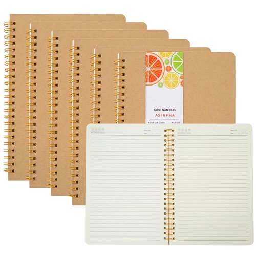 Spiral notebook pcs kraft - notebook,