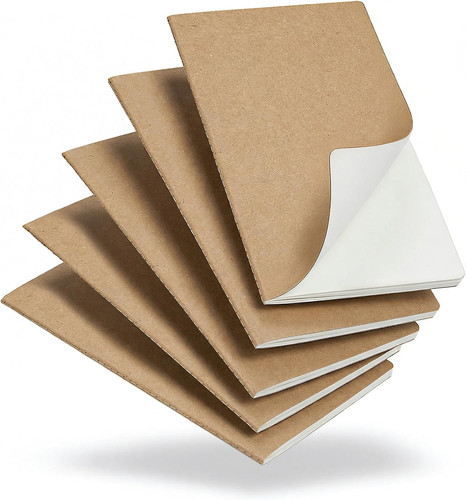 Pack blank kraft notebooks - kraft,