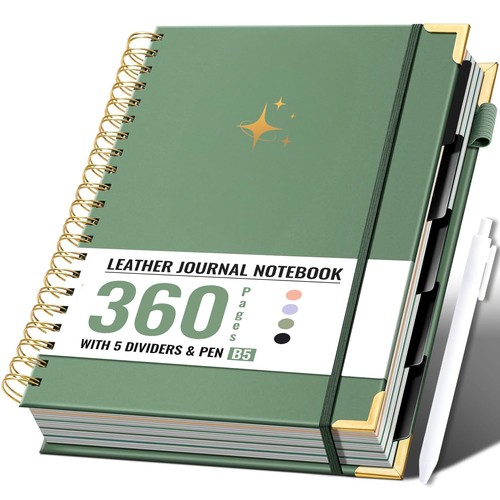Leather subject notebook - subject,