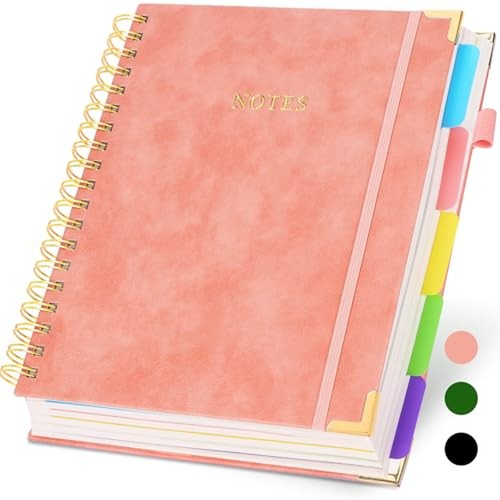 Hardcover spiral notebook with - hardcover,
