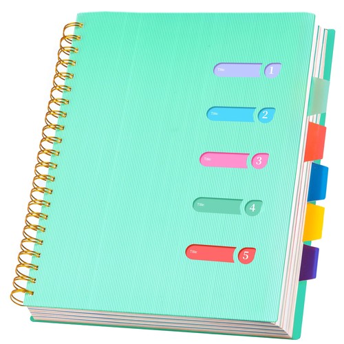 5subject spiral notebook x - 8.5,