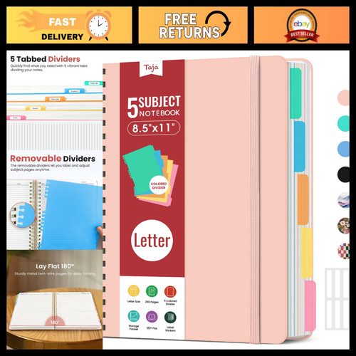 Subject spiral notebook with - 5,