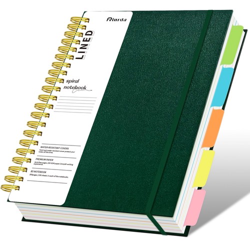 Hardcover spiral notebook with - hardcover,