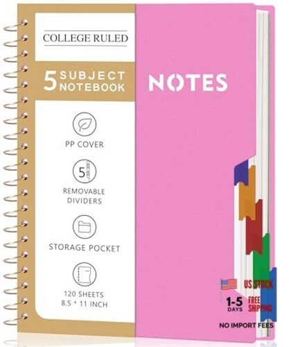 Spiral notebooks for school - spiral,