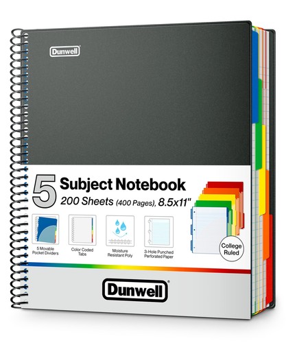 Subject notebook college - 5-subject,