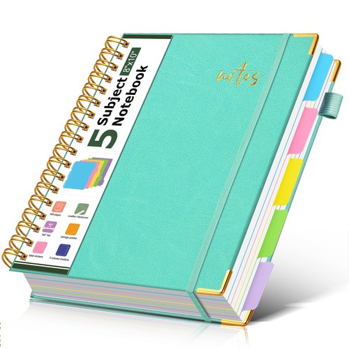5subject spiral notebook with - notebook,